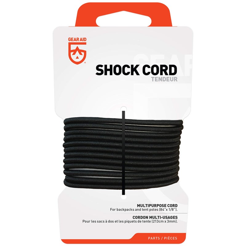 GEAR AID Elastic Shock Cord for Tent Poles and Jackets, Black, 84'' x 1/8'' - Image 1
